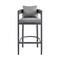 Armen Living Argiope Outdoor Patio Bar Stool in Aluminum with Gray Cushions 840254332973 - alternate 5